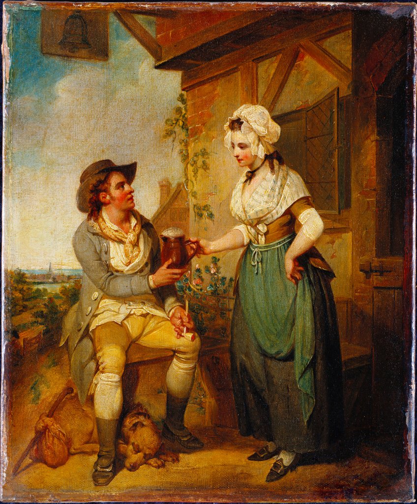Detail of At the Inn Door by Henry Singleton