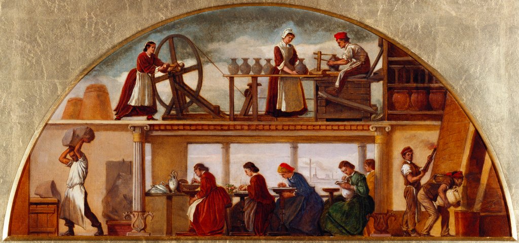 Detail of A Pottery Shop by Alfred Morgan