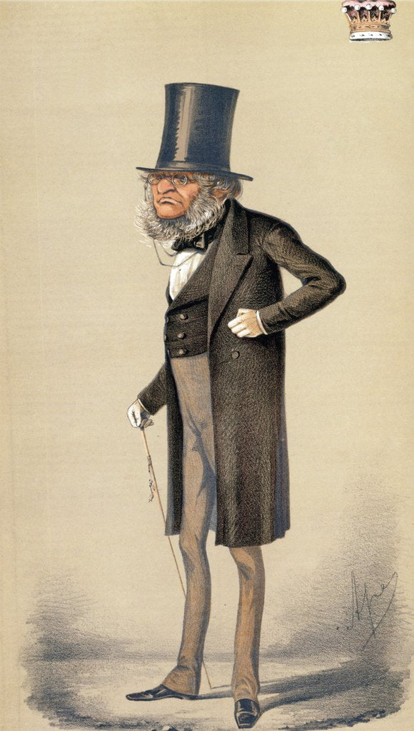 Detail of Earl of Derby, portrait by Apey. London, England, 1869 by Anonymous