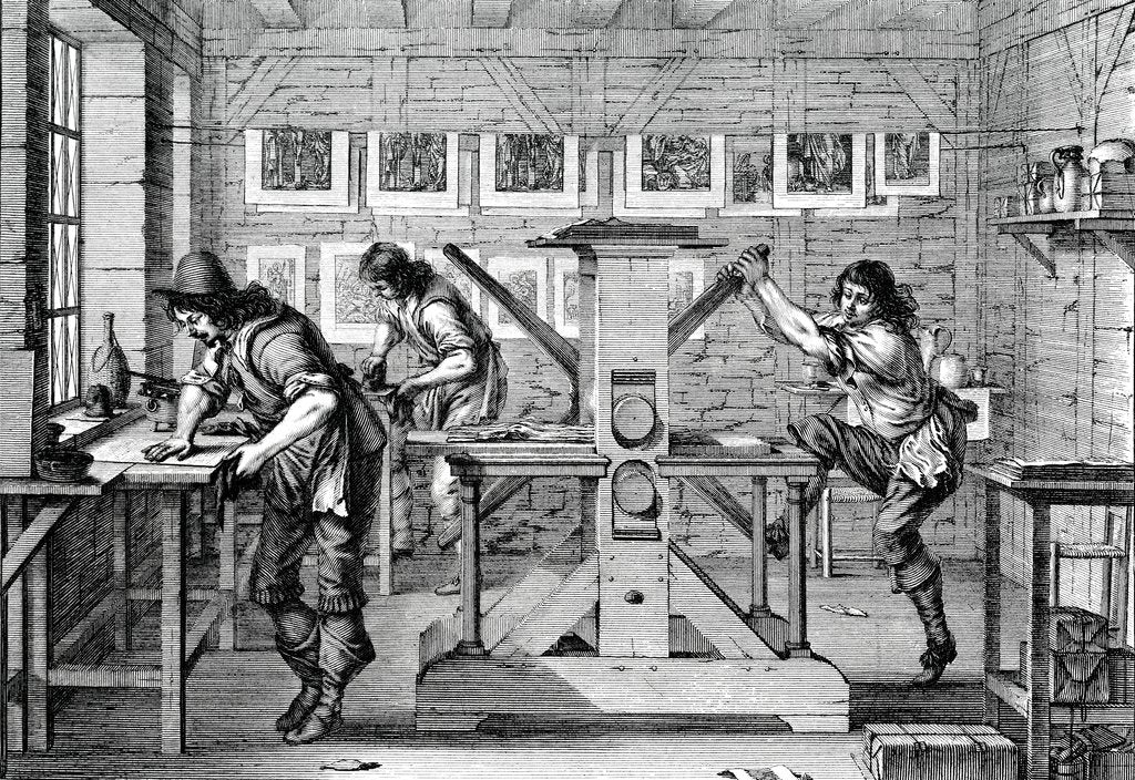 Detail of Copper Plate Printing by F. Lippmann