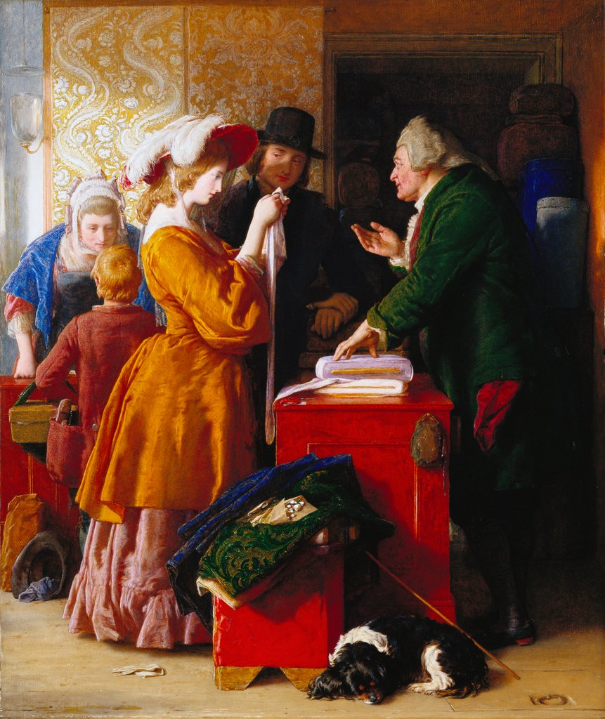 Detail of Choosing the Wedding Gown by William Mulready