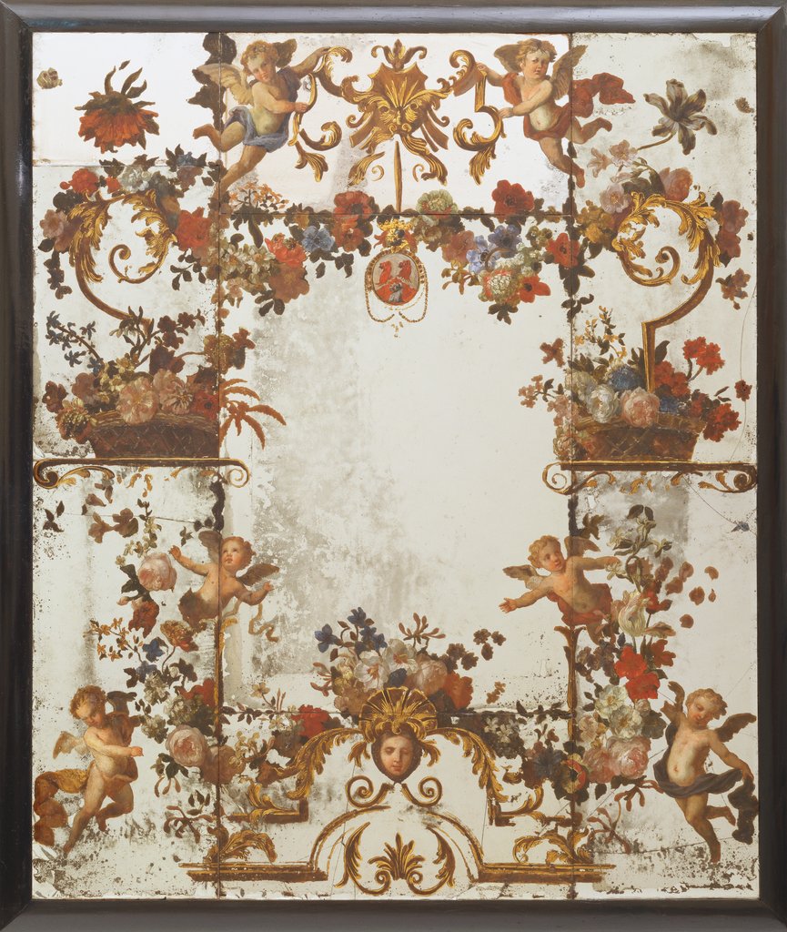 Detail of Painted Mirror by Antoine Monnoyer
