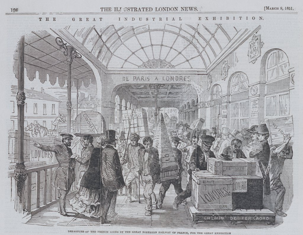 Detail of Departure of the French Goods for the Great Exhibition. England, 1851 by Anonymous