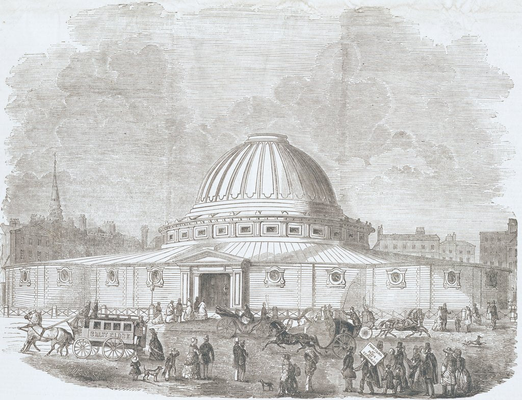 Detail of The Building in Leicester Square. England, 1851 by Anonymous