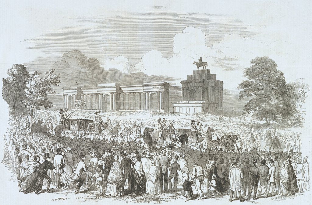 Detail of Hyde Park on the First of May. London, England, 1851 by Anonymous