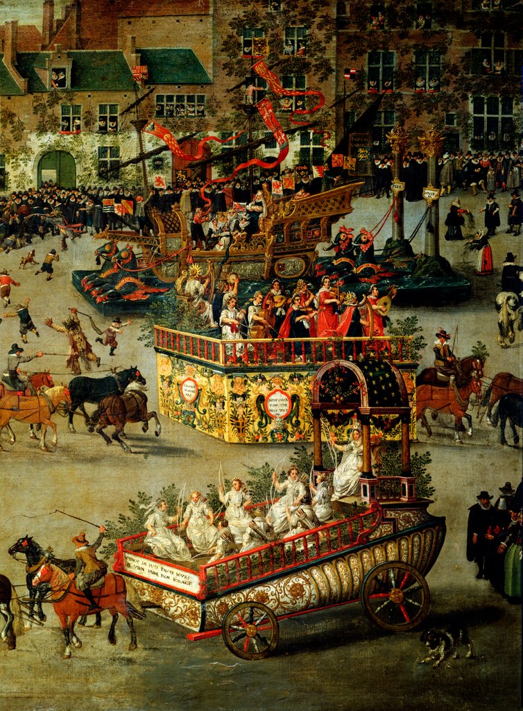 Detail of Procession of the Ommeganck at Brussels in 1615, detail by Denis Van Alsloot