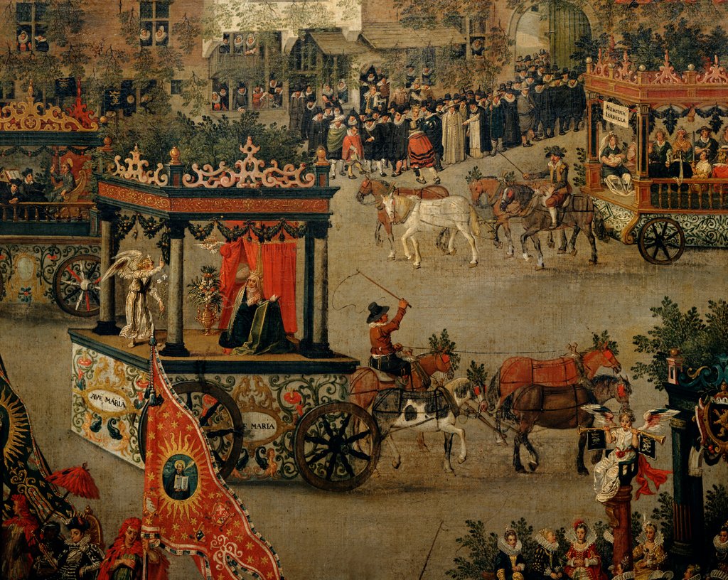 Detail of Procession of the Ommeganck at Brussels in 1615, detail by Denis Van Alsloot