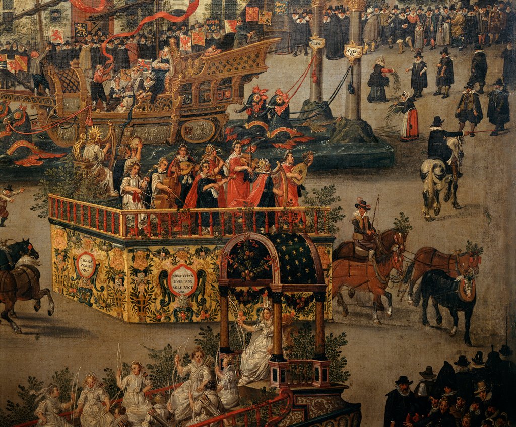 Detail of Procession of the Ommeganck at Brussels in 1615, detail by Denis Van Alsloot