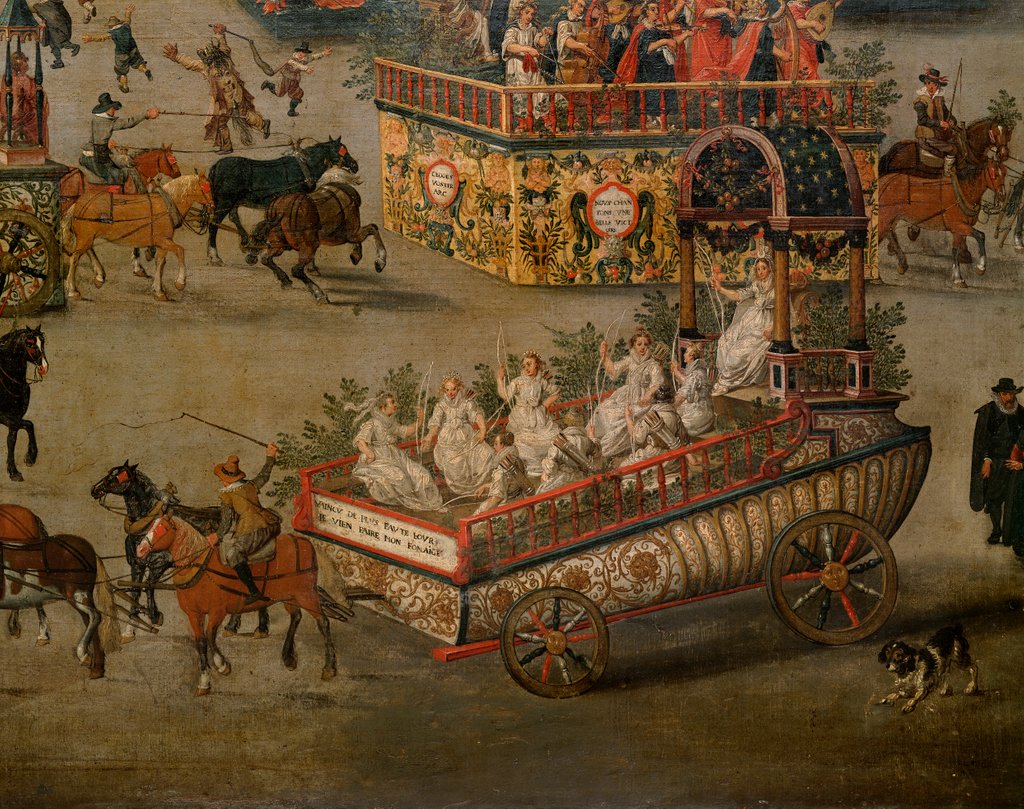 Detail of Procession of the Ommeganck at Brussels in 1615, detail by Denis Van Alsloot