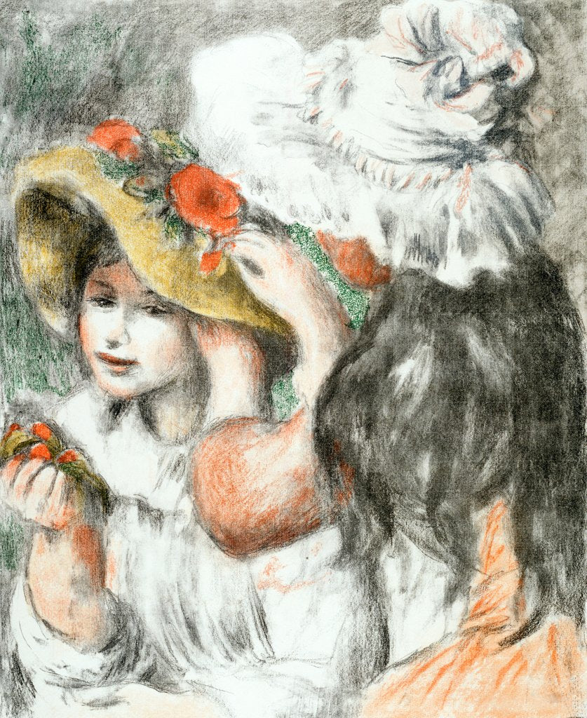 Detail of The Pinned Hat by Auguste Renoir