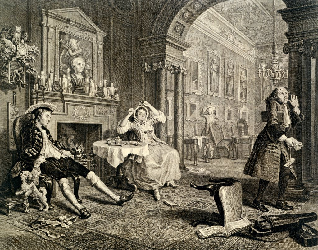 Detail of Marriage a la Mode, Plate II by Bernard Hogarth