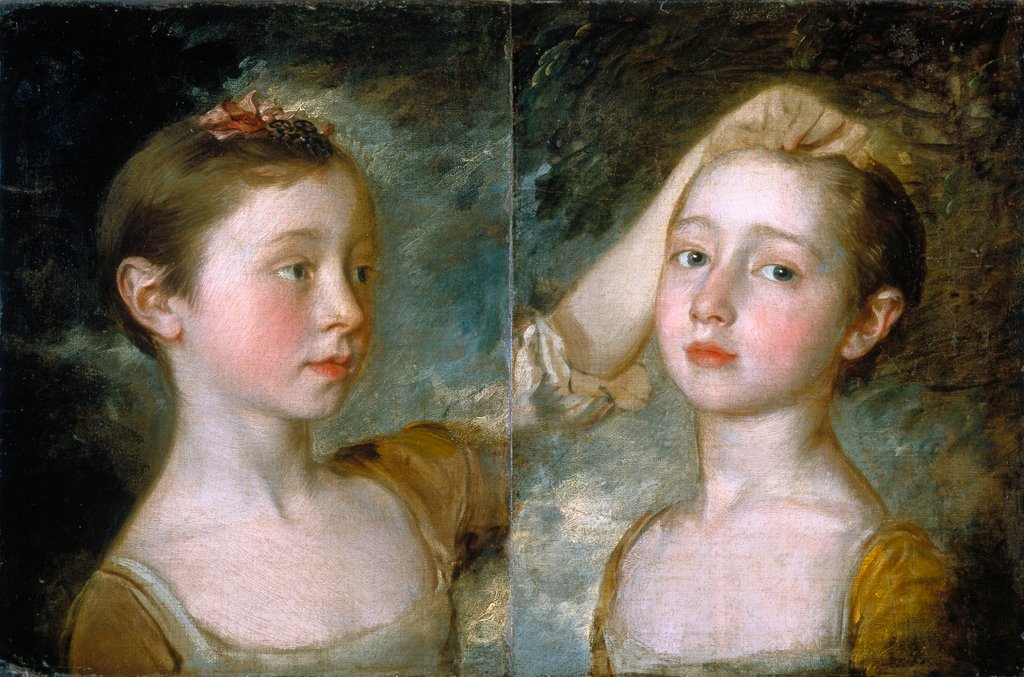 Detail of Mary and Margaret Gainsborough by Thomas Gainsborough