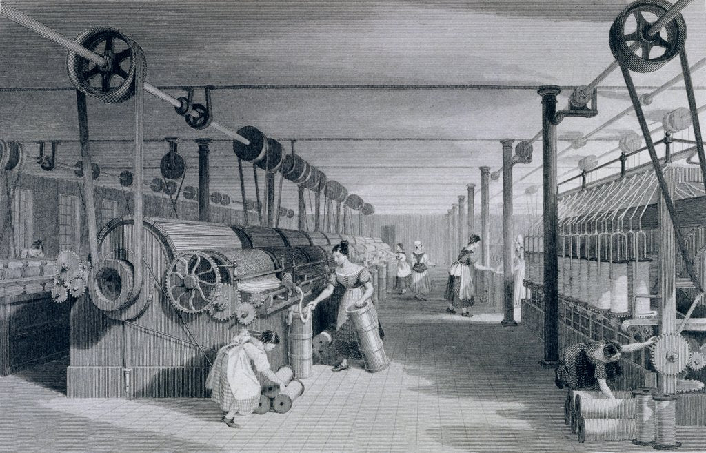 Detail of Carding, Drawing and Roving by Edward Baines