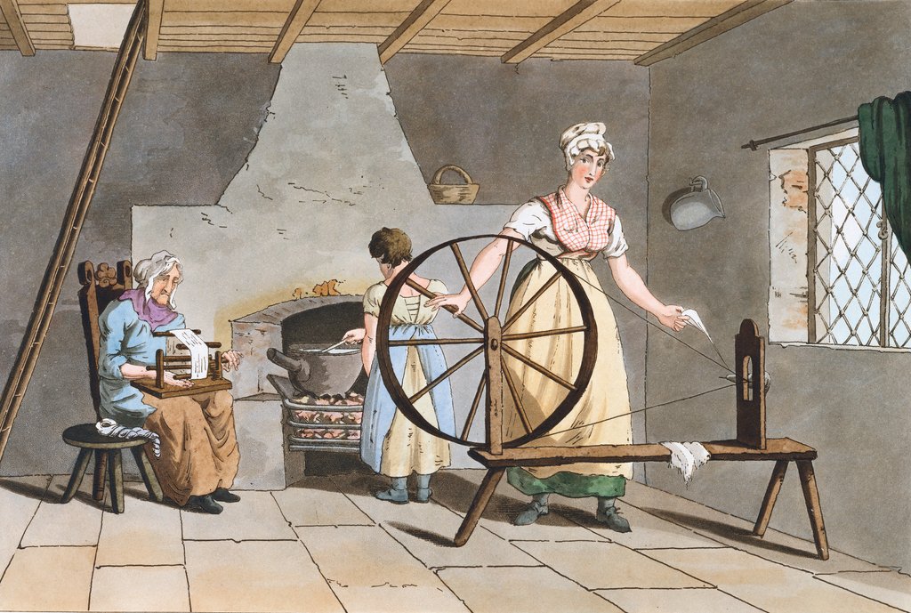 Detail of Woman Spining by George Walker