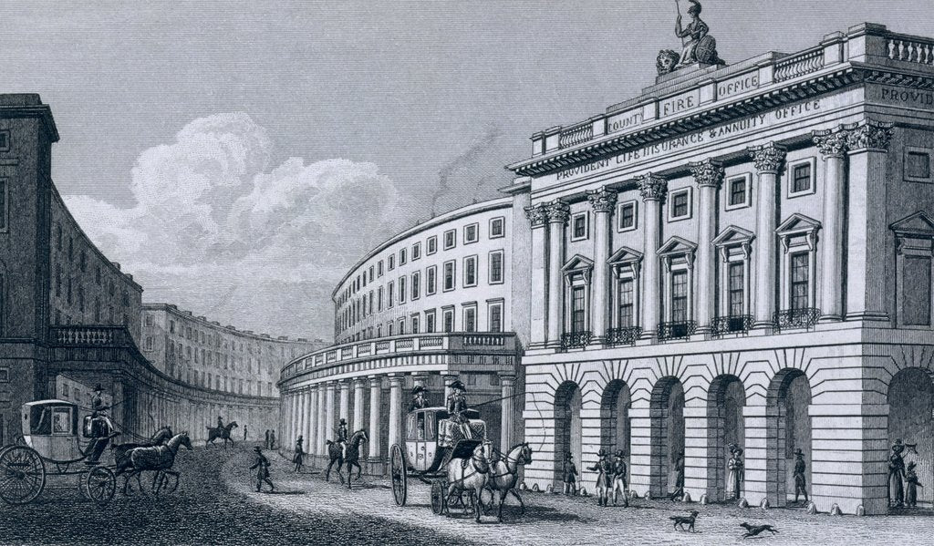 Detail of Regent's Quadrant by Thomas Hosmer Shepherd