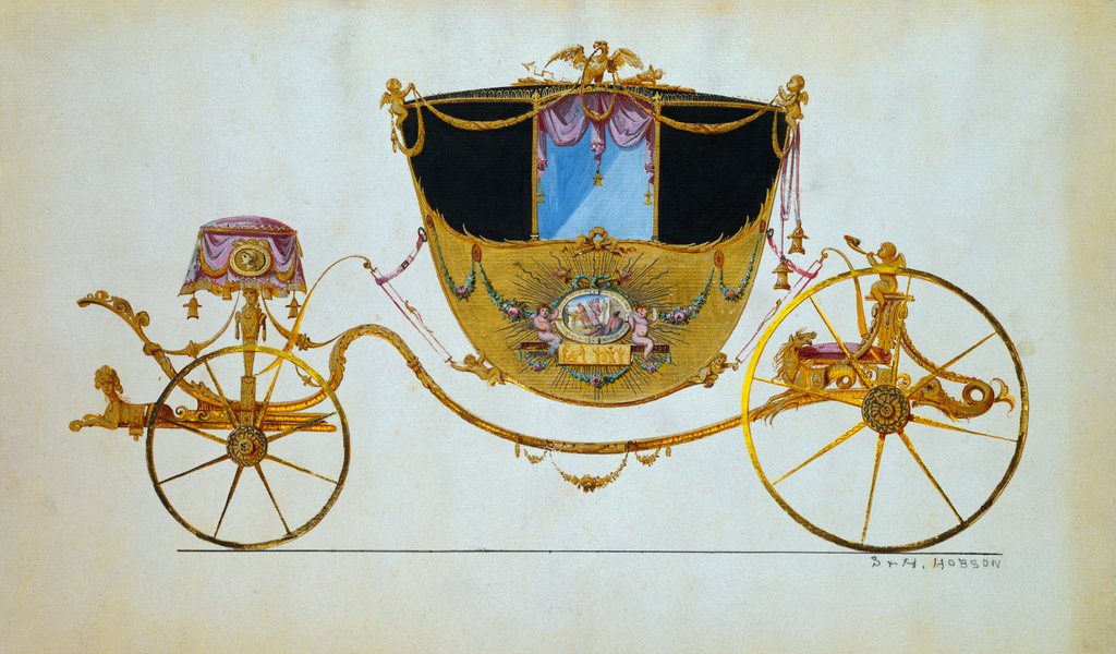 Detail of Design for a Town Coach. England or France, late 18th century by Unknown