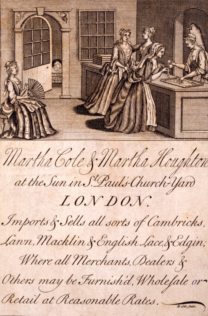 Detail of Martha Cole and Martha Houghton by B. Cole