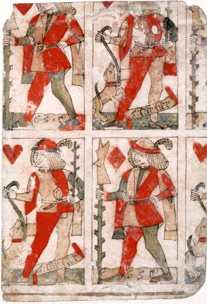 Detail of Uncut Playing Cards. France, early 16th century by Gilles Savouré