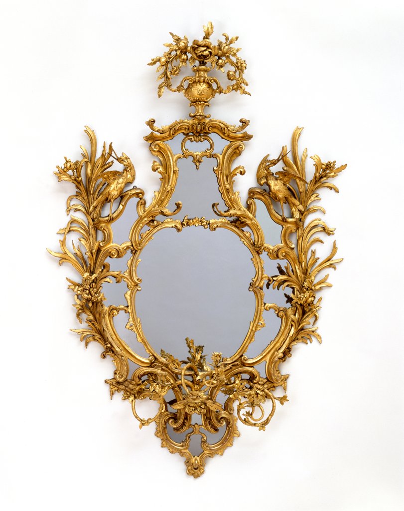 Detail of Mirror, after Thomas Chippendale. England, mid-18th century by Thomas Chippendale(senior)