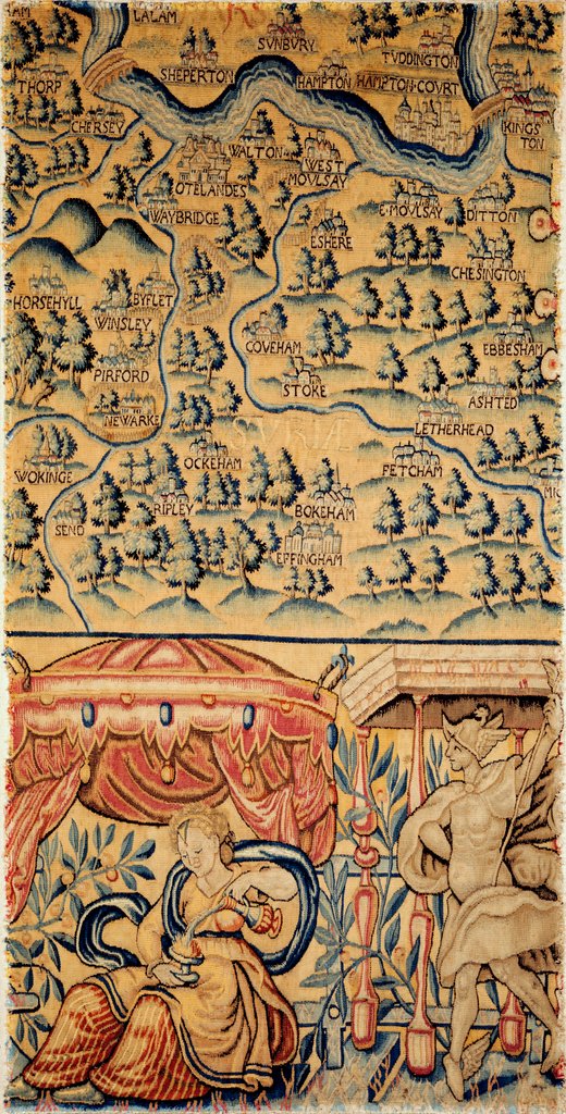 Detail of Panel from a large tapestry map by Unknown