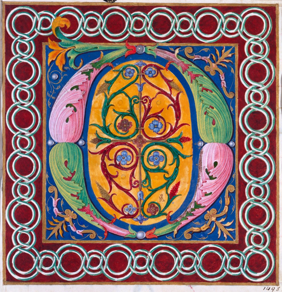 Detail of Initial O. Italy, 16th century by Unknown