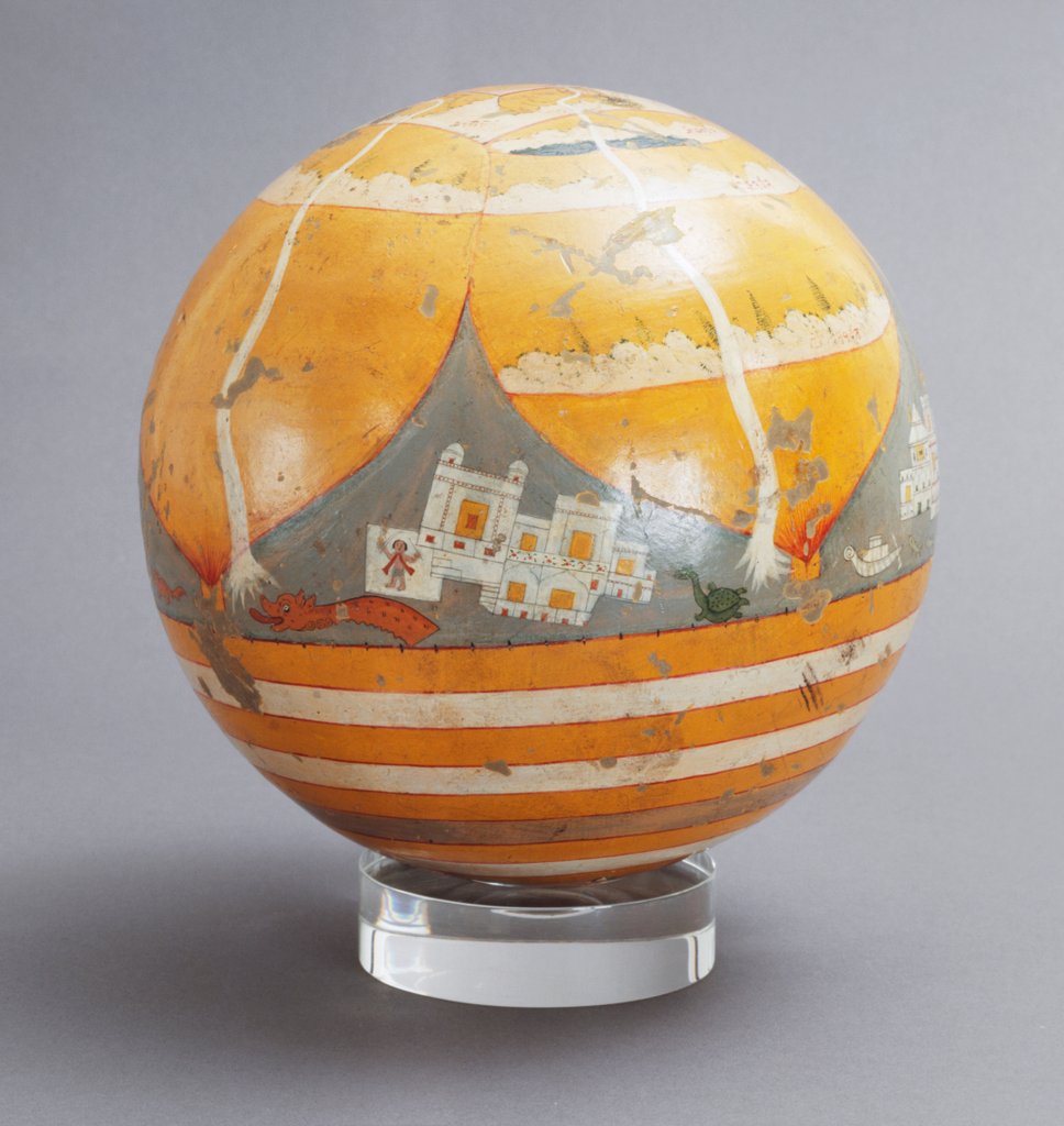 Detail of Terrestrial Globe. Orissa, India, 19th century by Unknown