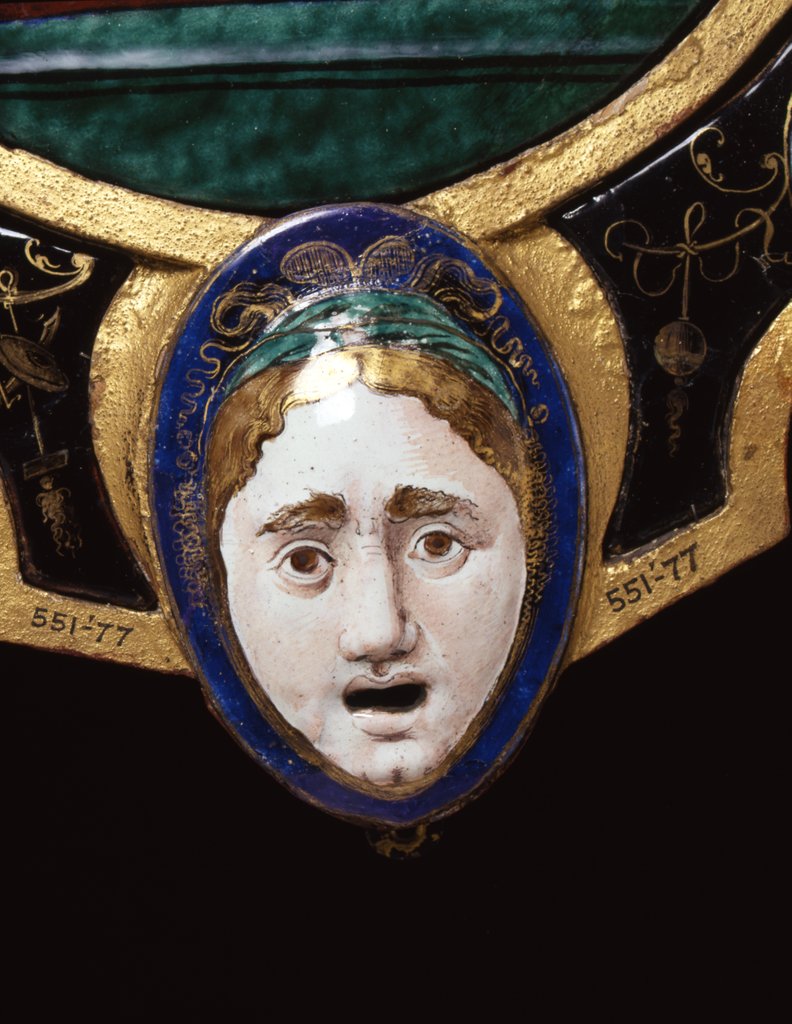 Detail of Crying woman, detail by Léonard Limosin