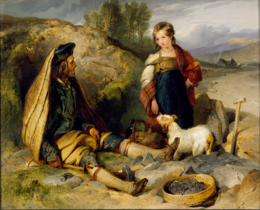Detail of The Stonebreaker and His Daughter by Edwin Henry LandseerRA) (Sir