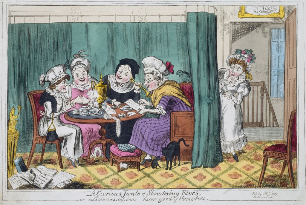 Detail of A Curious Junto of Slandering Elves by Cruikshank