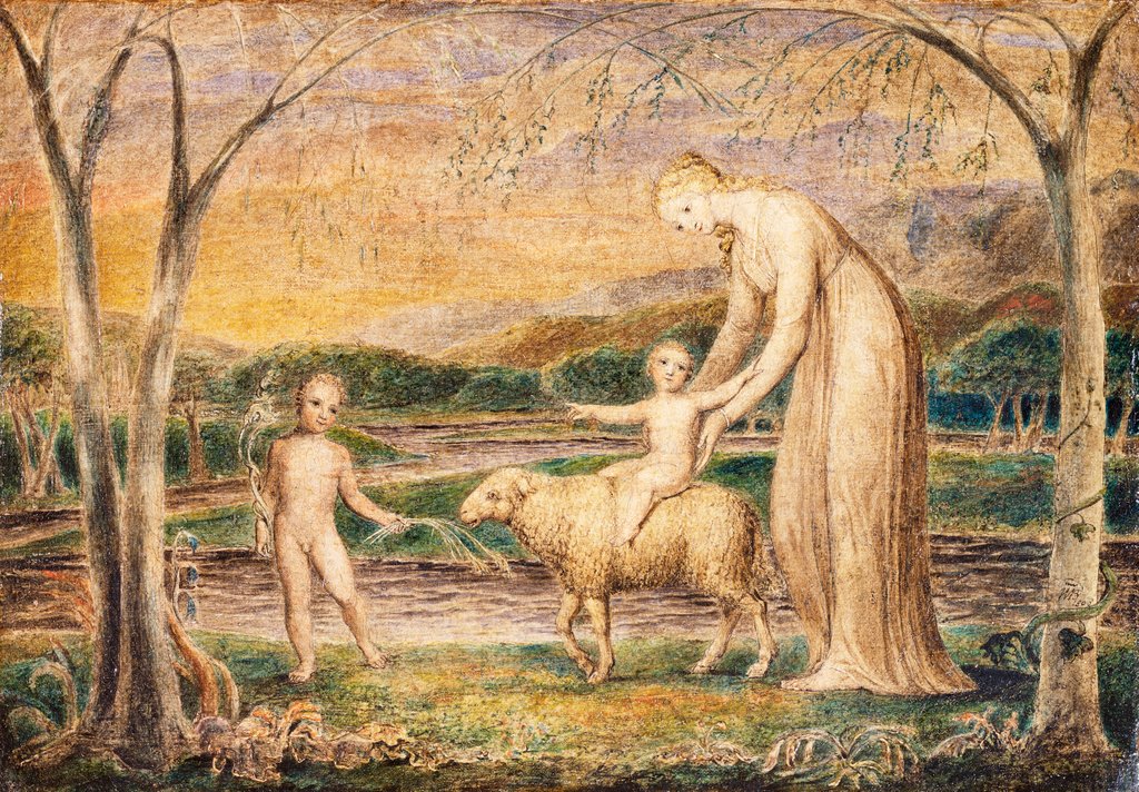 Detail of The Christ Child Riding on a Lamb by William Blake