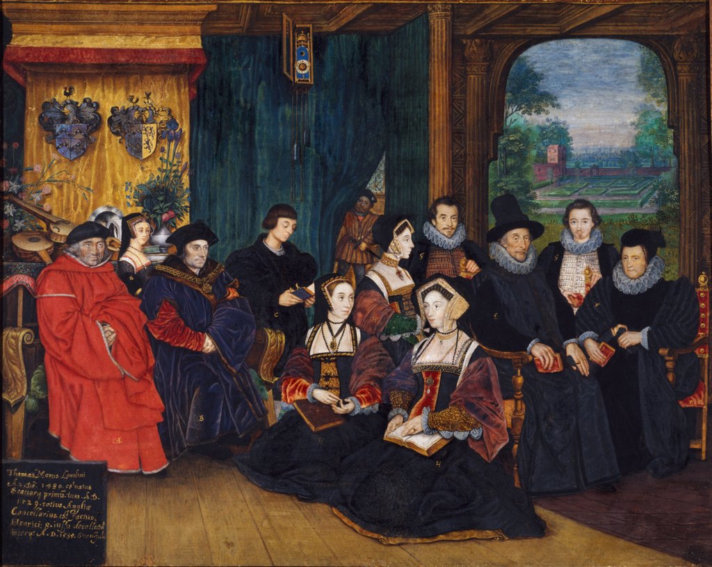 Detail of Sir Thomas More and family by Rowland Lockey