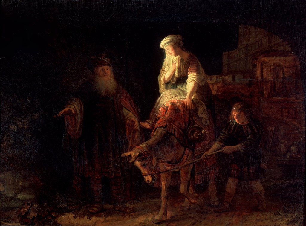 Detail of The Shunamite Woman by Rembrandt van Rijn