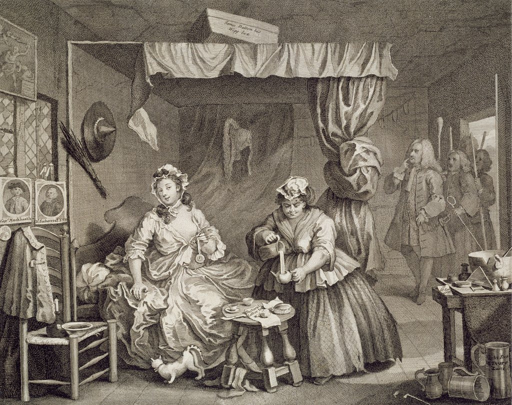 Detail of The Bedroom Scene by William Hogarth