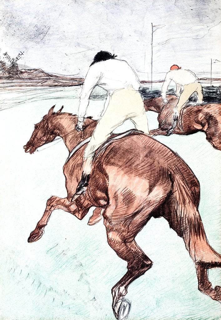 Detail of The Jockey by Henri-Toulouse Lautrec
