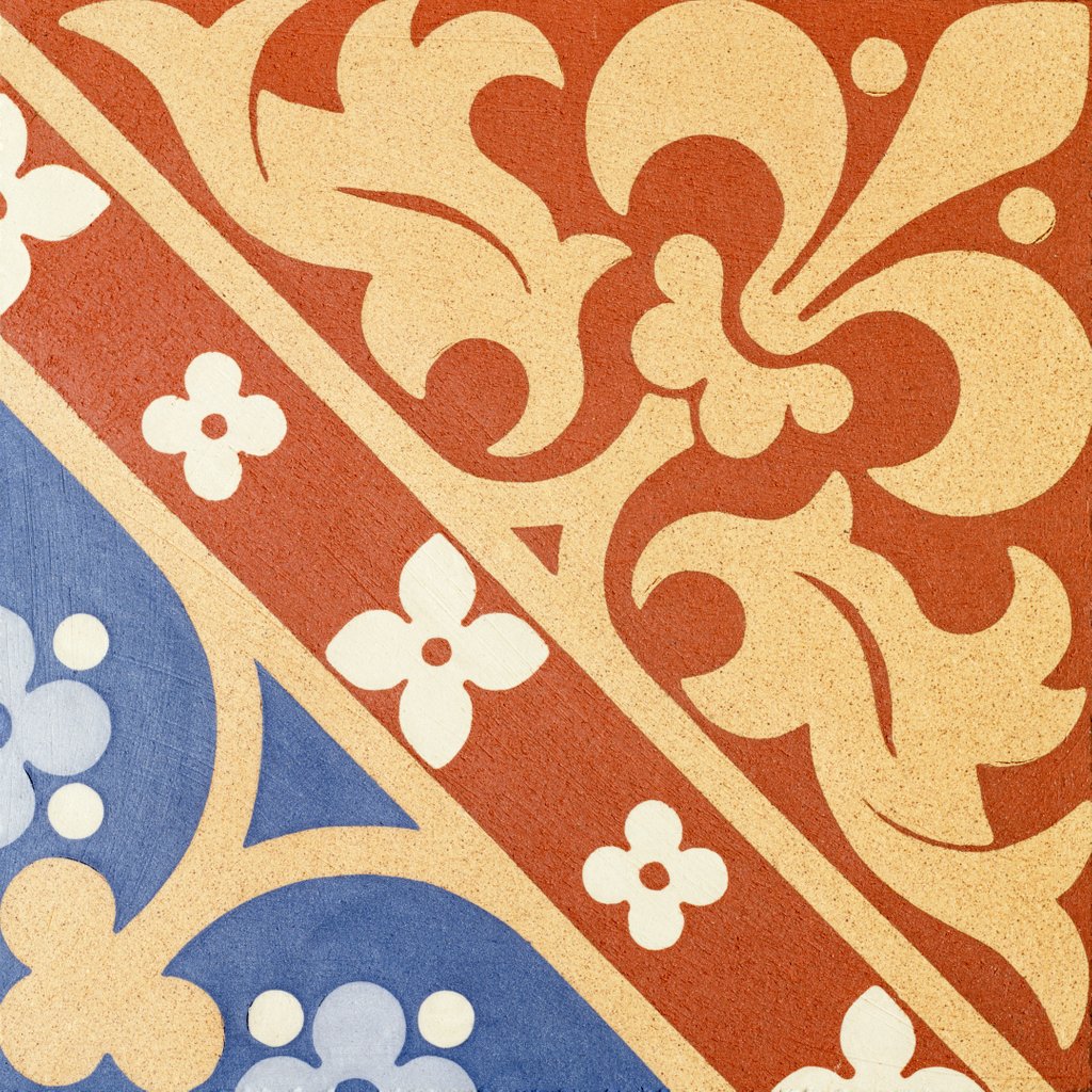 Detail of Encaustic tile. England, mid-19th century by Anonymous