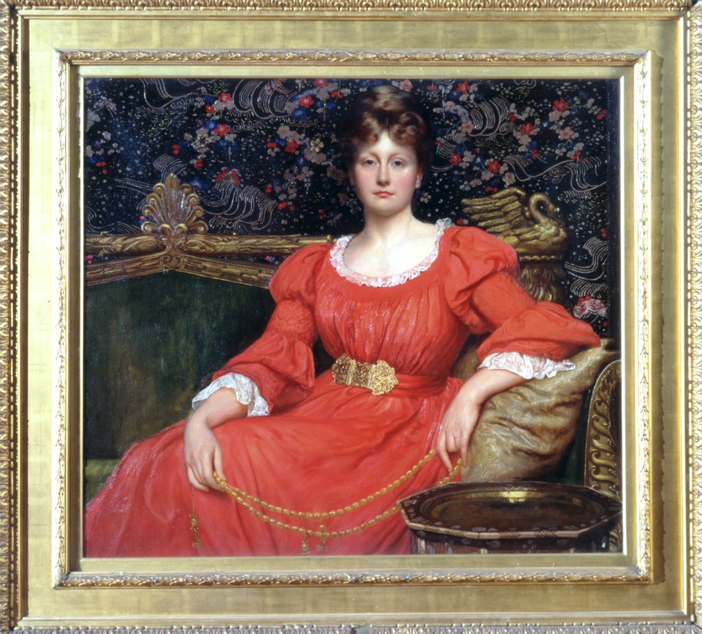 Detail of Mrs Luke lonides by William Blake Richmond