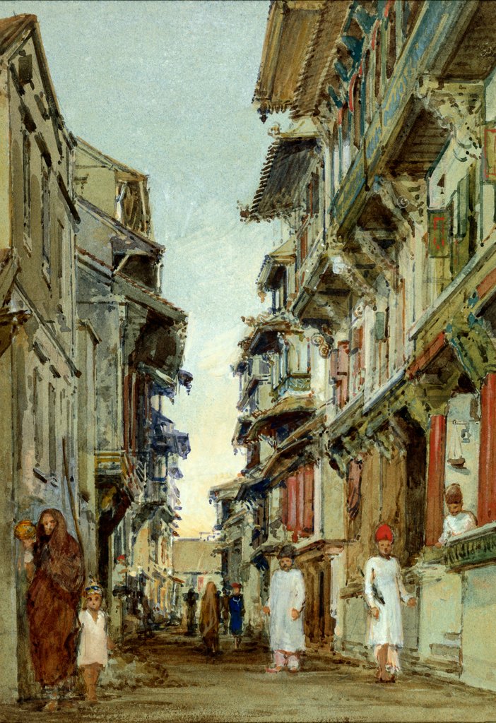 Detail of A Street in the Native Town by William Carpenter