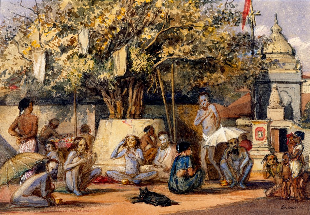 Detail of Hindu Mendicants by William Carpenter
