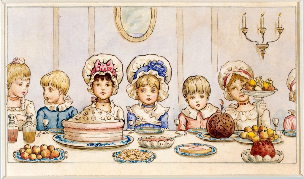 Detail of Children's party by Kate Greenaway