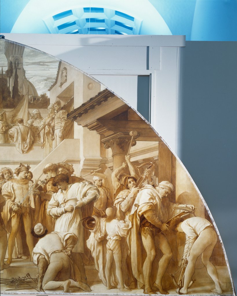 Detail of The Industrial Arts as applied to War, detail by Frederic Leighton