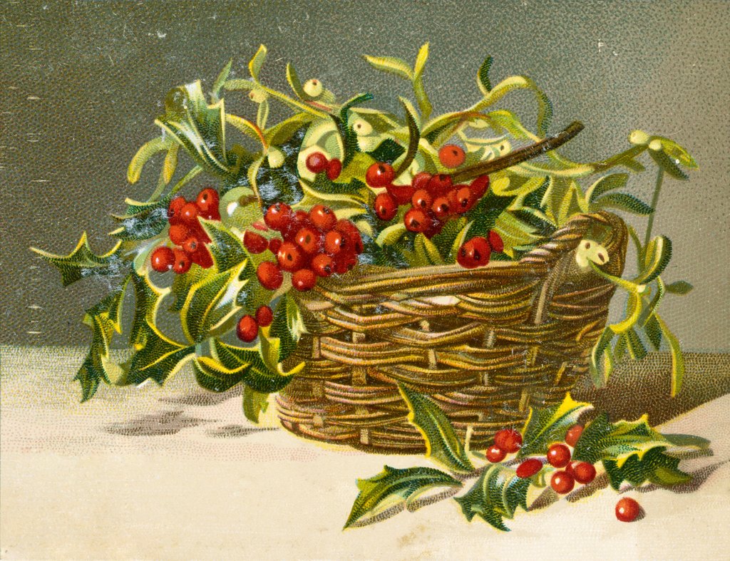 Detail of Christmas Card. England, 19th century by Anonymous