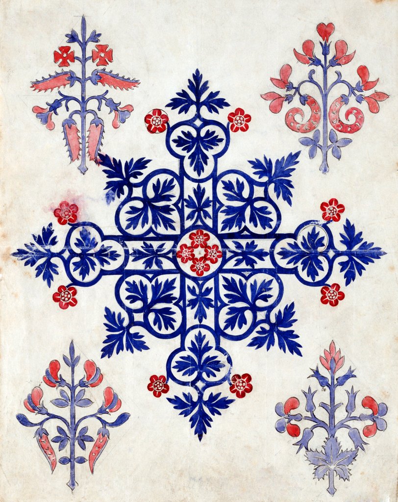 Detail of Floriated Ornament by Augustus Welby Northmore Pugin