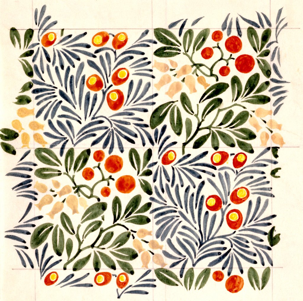 Detail of Strawberry Tree by Charles Francis Annesley Voysey