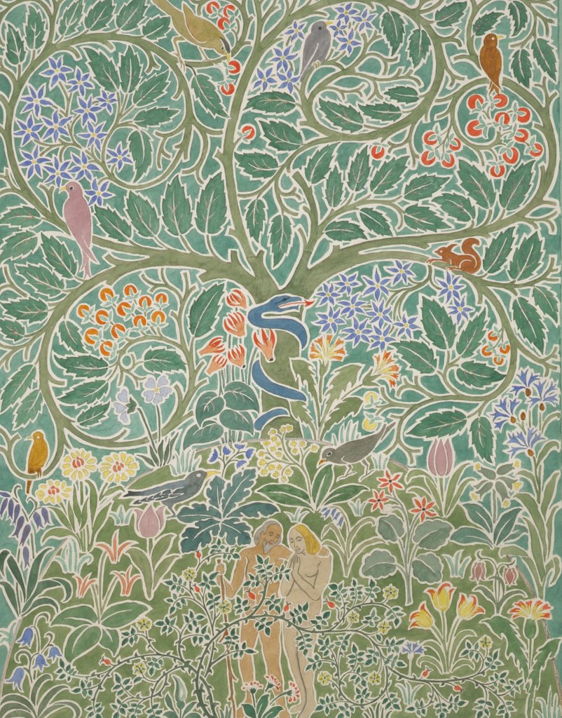 Detail of The Garden of Eden by Charles Francis Annesley Voysey