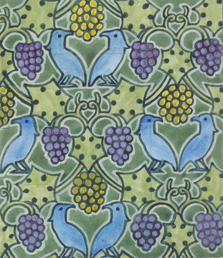 Detail of Textile design by Charles Francis Annesley Voysey