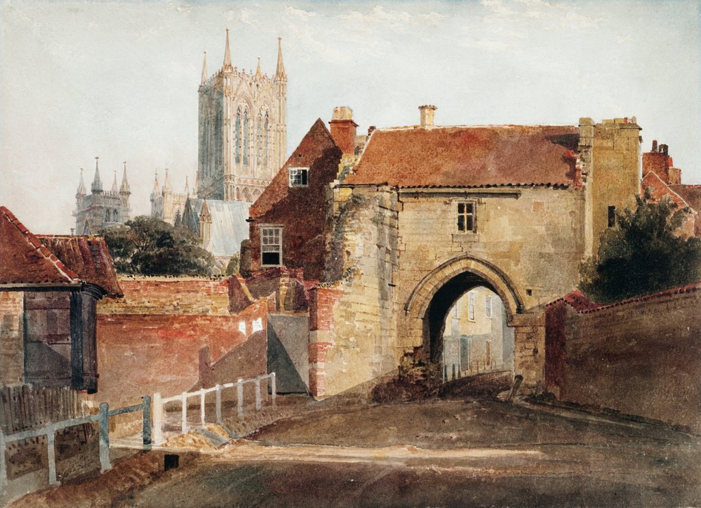 Detail of Potter Gate, Lincoln by Peter De Wint
