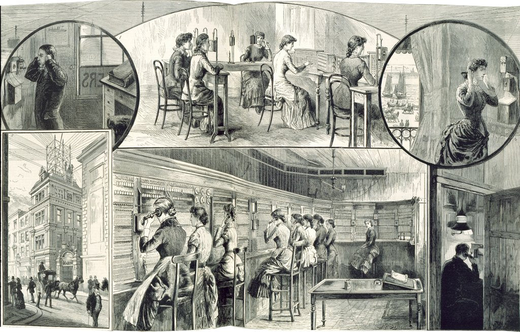 Detail of The Telephone Exchange in Londo by Anonymous
