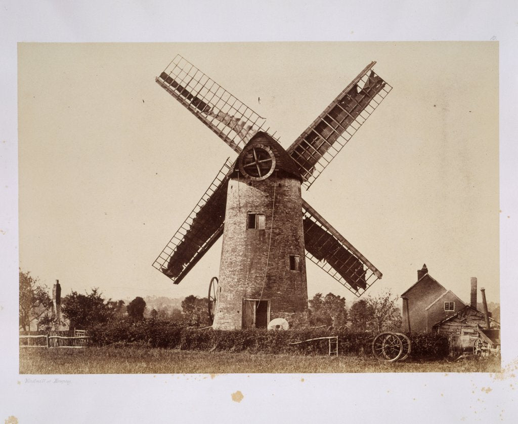 Detail of Windmill, Kempsey, Worcestershire by Benjamin Brecknell Turner