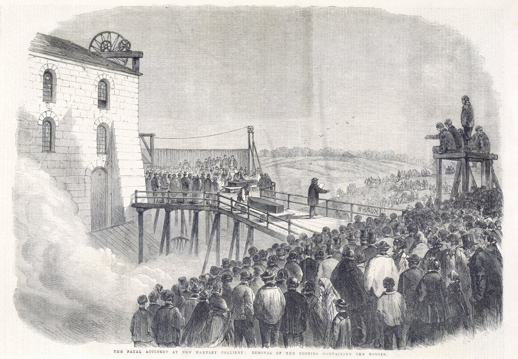 Detail of The fatal accident at New Hartley Colliery by Anonymous