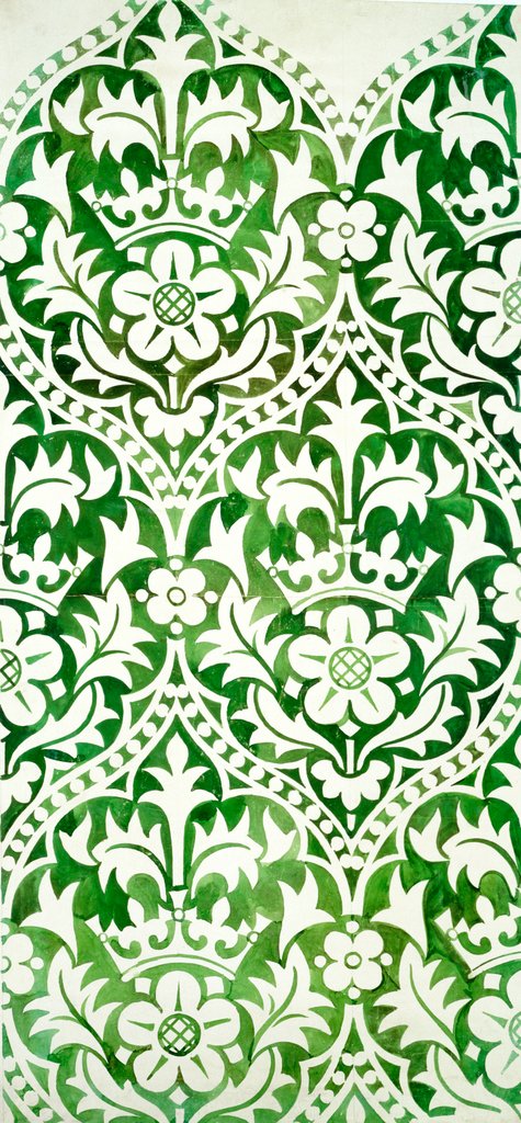 Detail of Design for a blind in the Palace of Westminster by Augustus Welby Northmore Pugin